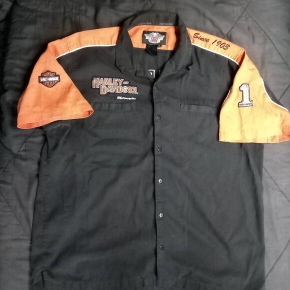 Harley-Davidson Motorcycles Short Sleeve Button Shirt - Picture 2 of 7